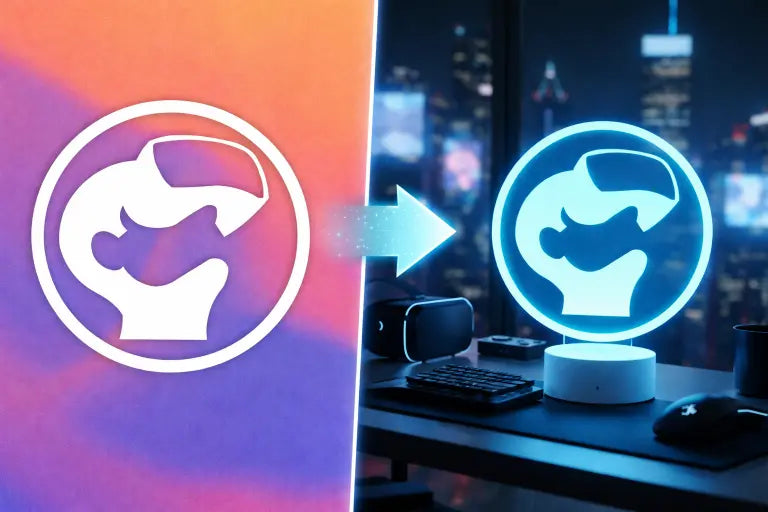 Lampă 3D – Logo firmă