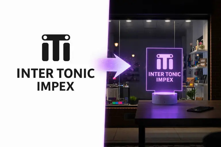 Lampă 3D – Logo firmă