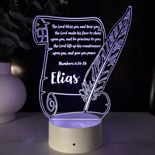 Lampă 3D – Scrisoare personalizată