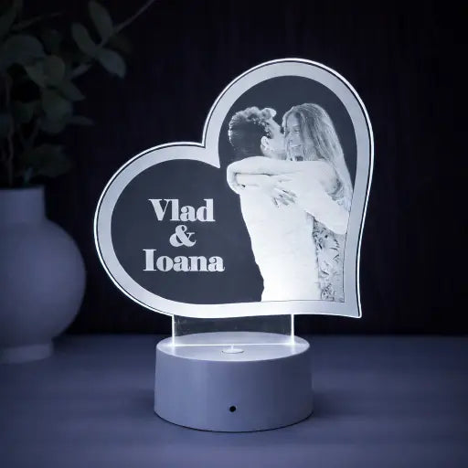 Lampă 3D Inima3- Cuplu