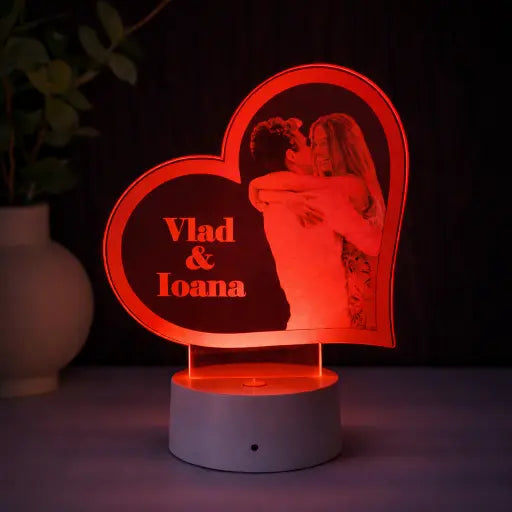 Lampă 3D Inima3- Cuplu