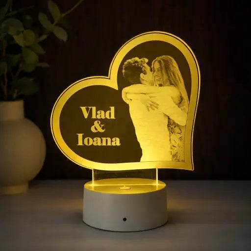 Lampă 3D Inima3- Cuplu