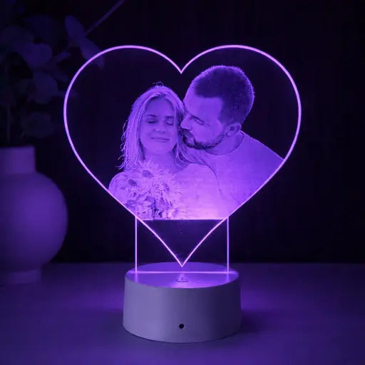 Lampă 3D Cuplu – Inimă