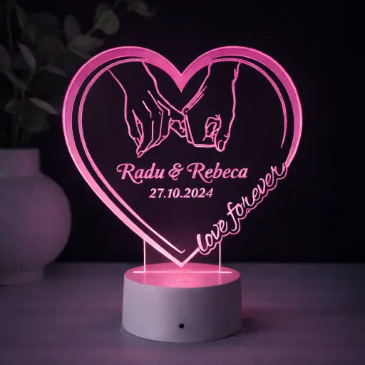 Lampă 3D – love forever