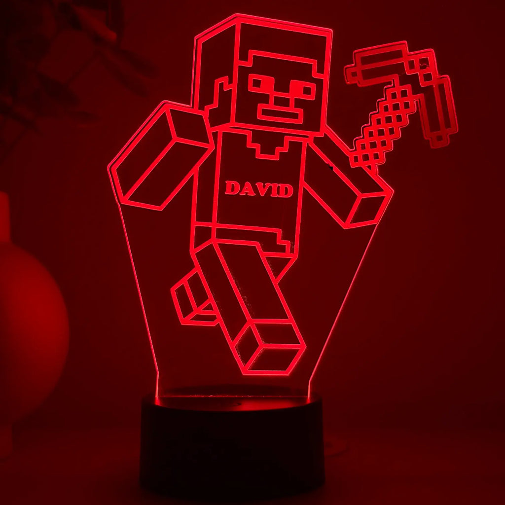 Lampă 3D – Minecraft model băiat