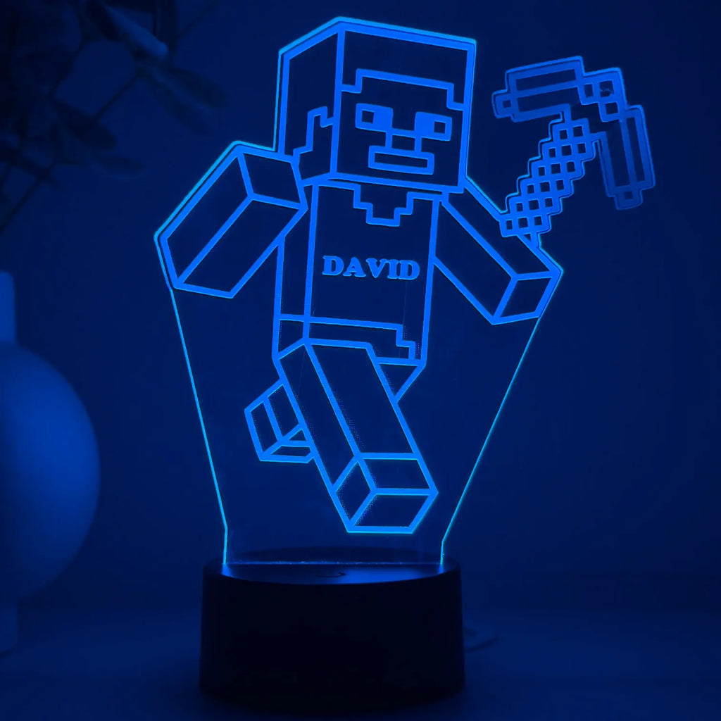 Lampă 3D – Minecraft model băiat