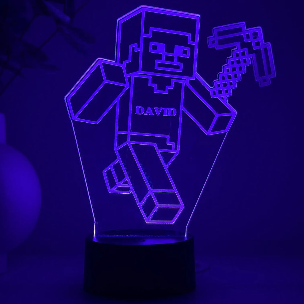 Lampă 3D – Minecraft model băiat