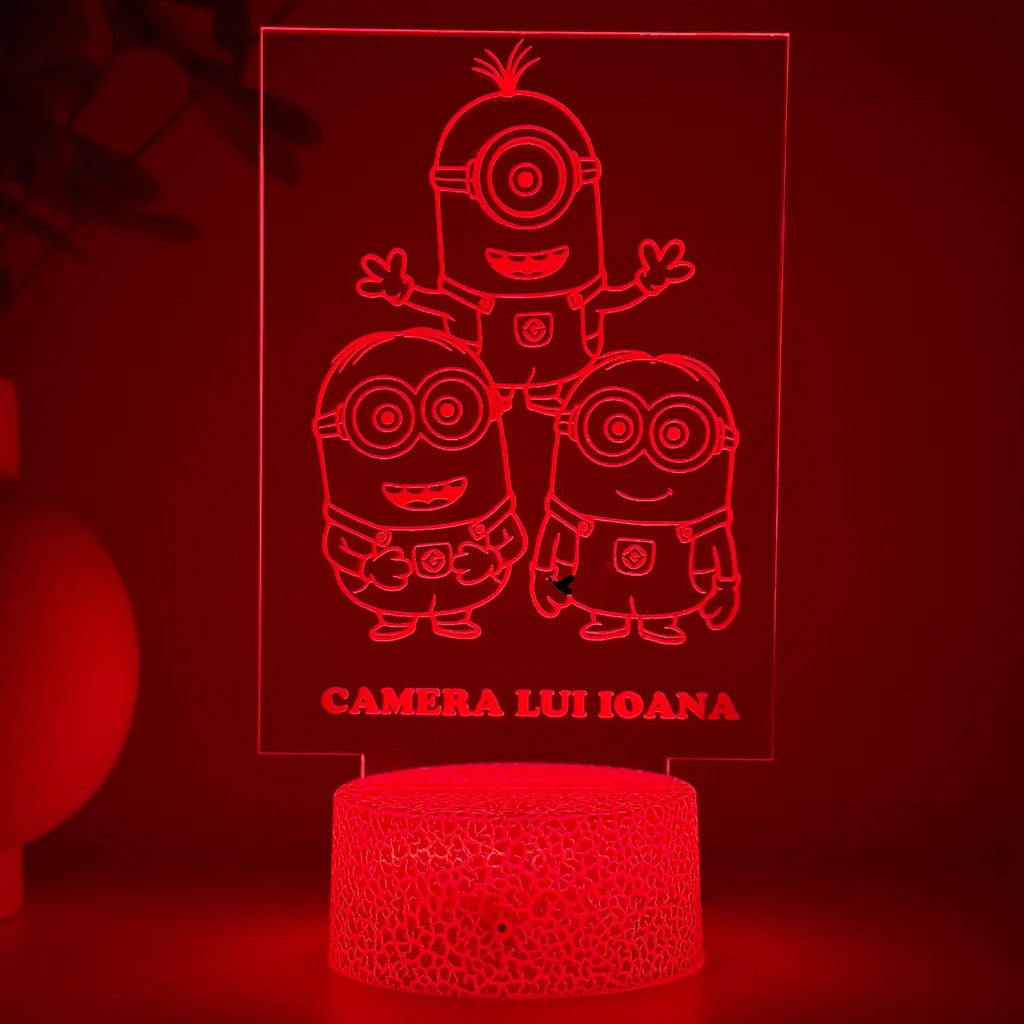 Lampă 3D – Minions
