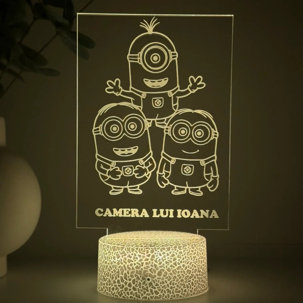 Lampă 3D – Minions