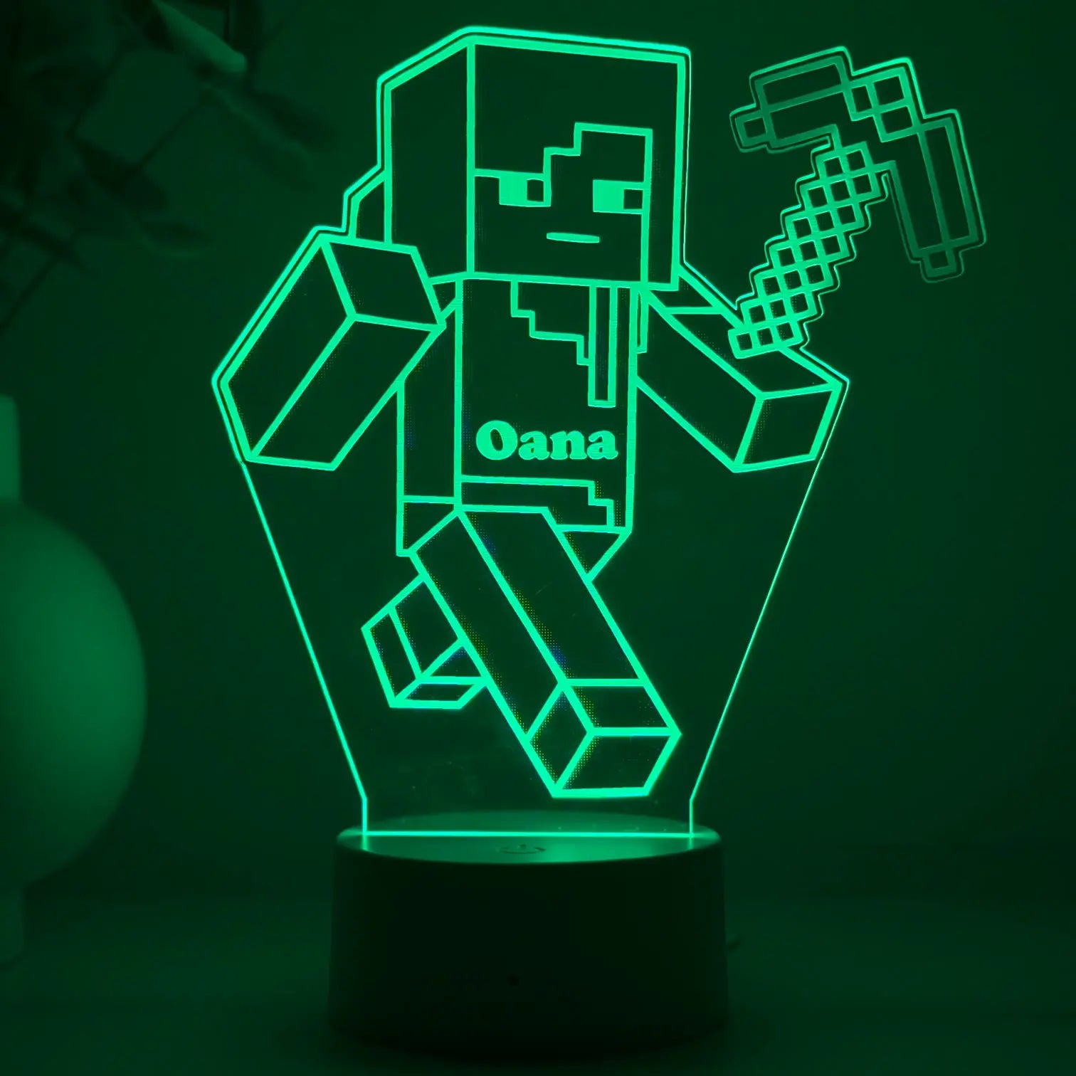Lampă 3D – Minecraft model fată