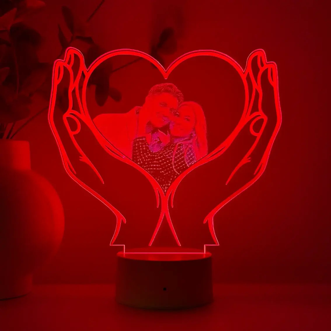Lampă 3D Inima2- Cuplu