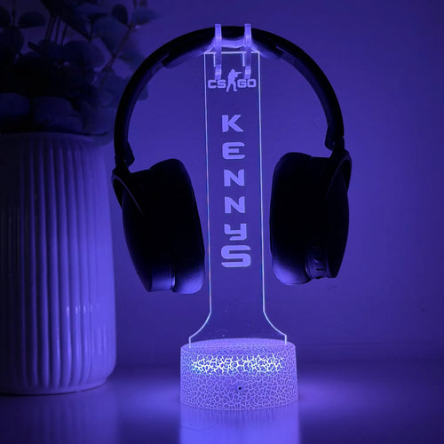Lampă 3D - Suport căști model CS GO