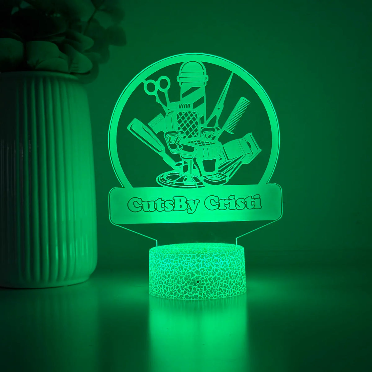 Lampă 3D – Barber Shop
