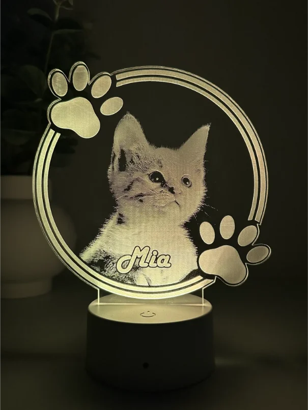 Lampă 3D Animale- Model Cerc cu lăbuțe 1