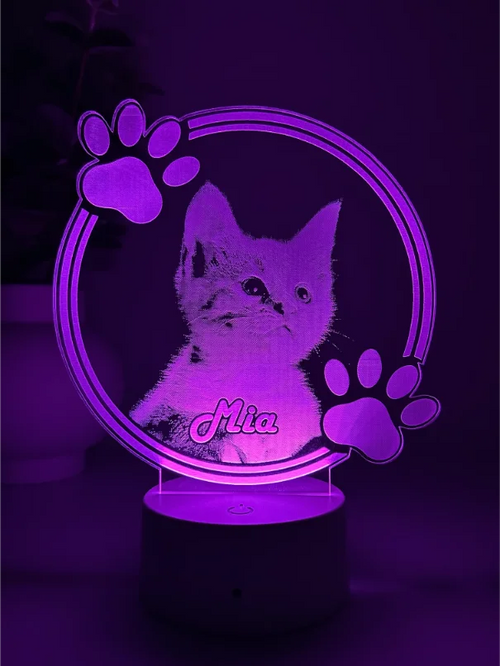 Lampă 3D Animale- Model Cerc cu lăbuțe 1