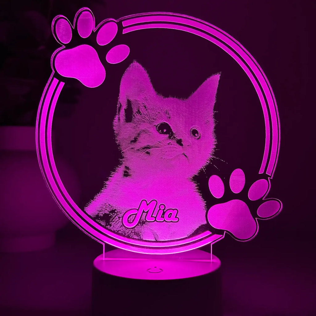 Lampă 3D Animale- Model Cerc cu lăbuțe 1