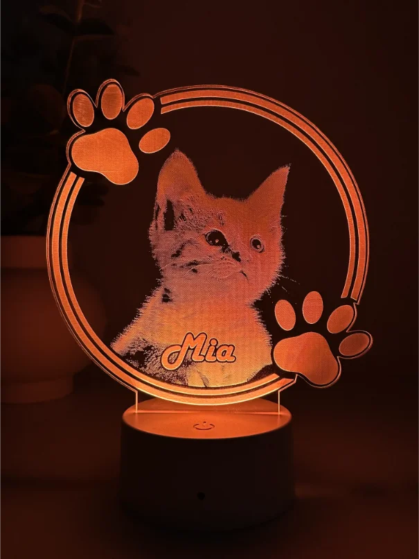 Lampă 3D Animale- Model Cerc cu lăbuțe 1