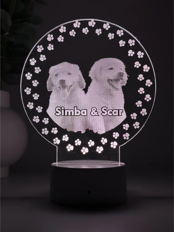 Lampă 3D Animale- Model Cerc cu lăbuțe 3