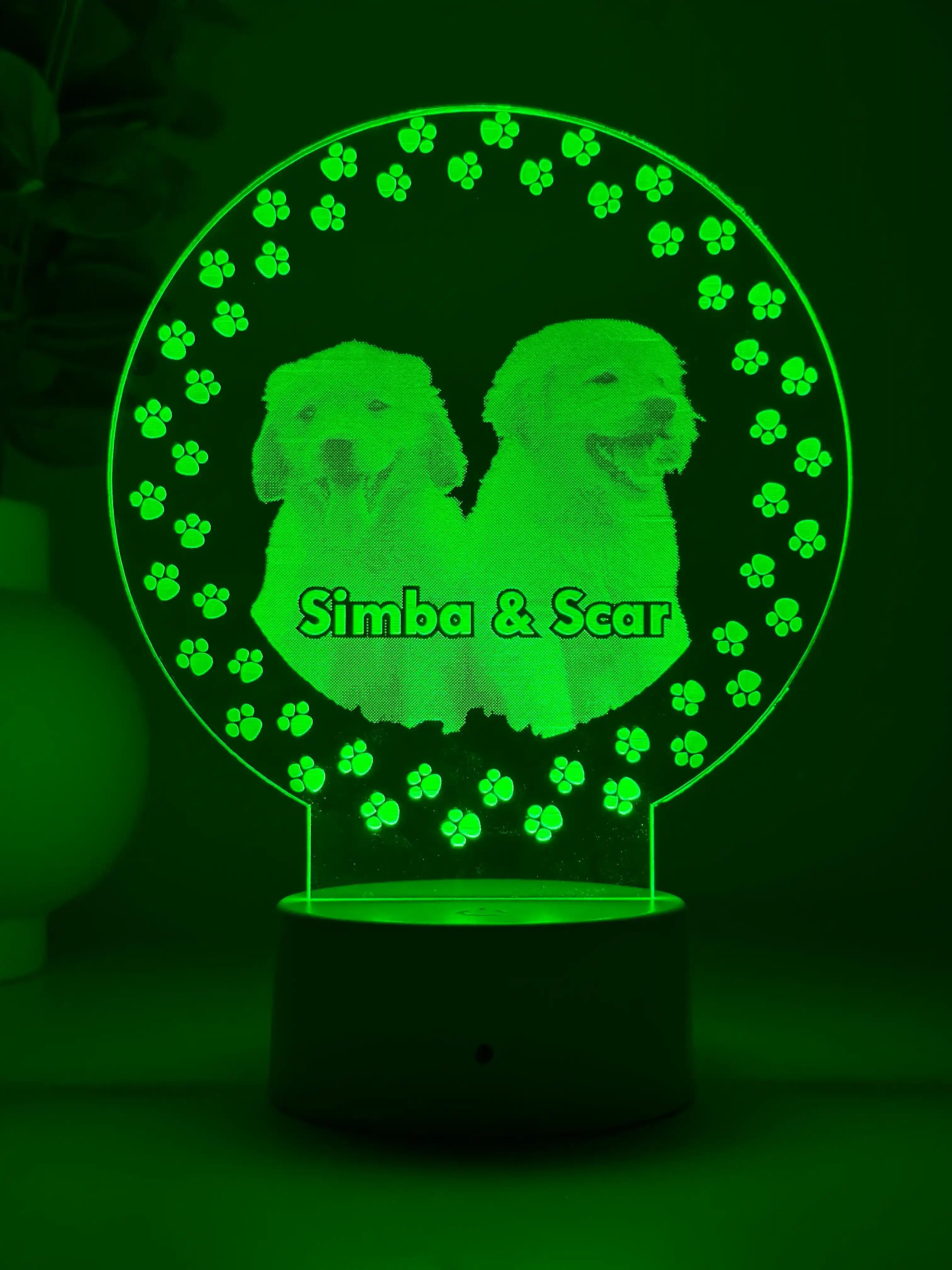 Lampă 3D Animale- Model Cerc cu lăbuțe 3