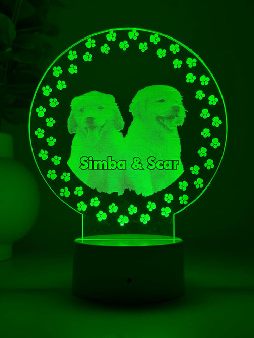 Lampă 3D Animale- Model Cerc cu lăbuțe 3