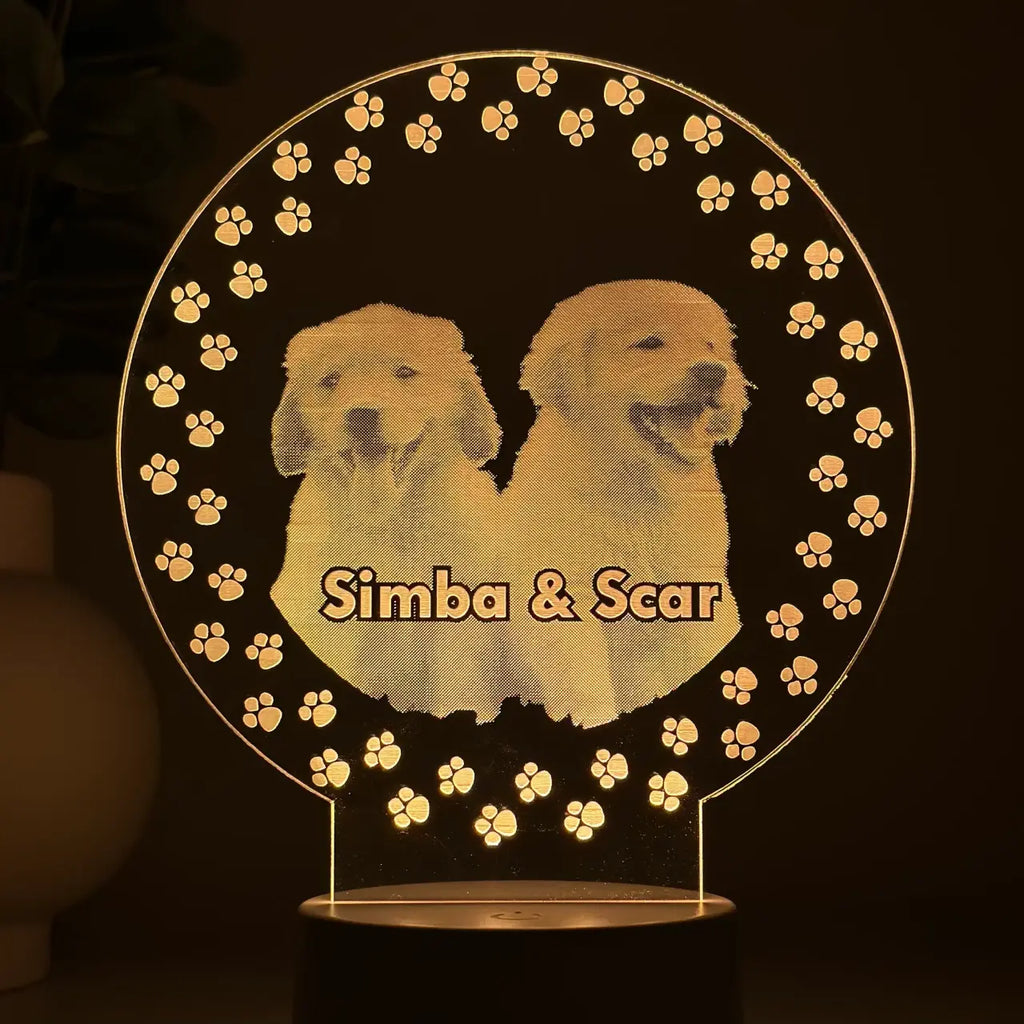 Lampă 3D Animale- Model Cerc cu lăbuțe 3