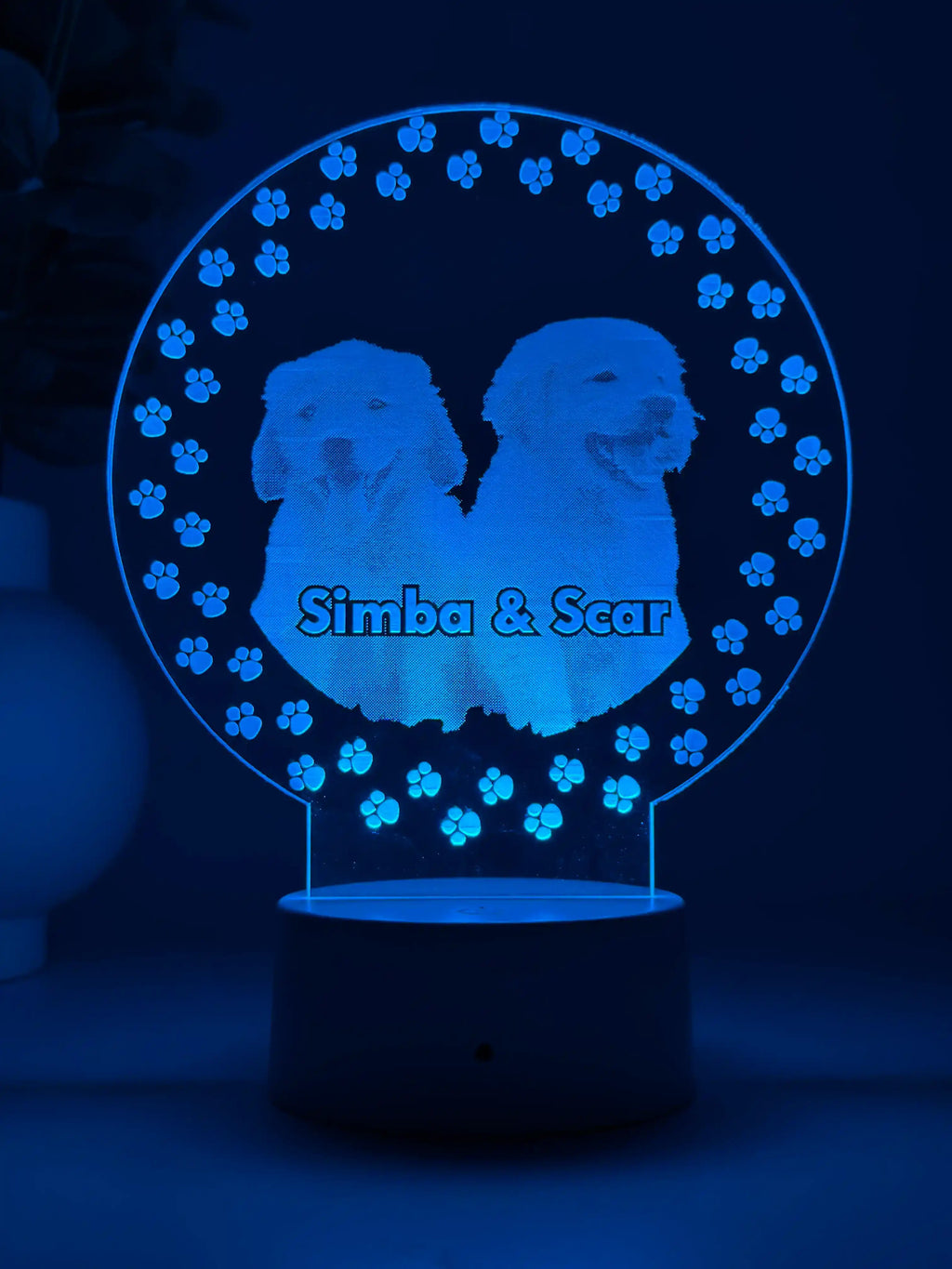 Lampă 3D Animale- Model Cerc cu lăbuțe 3