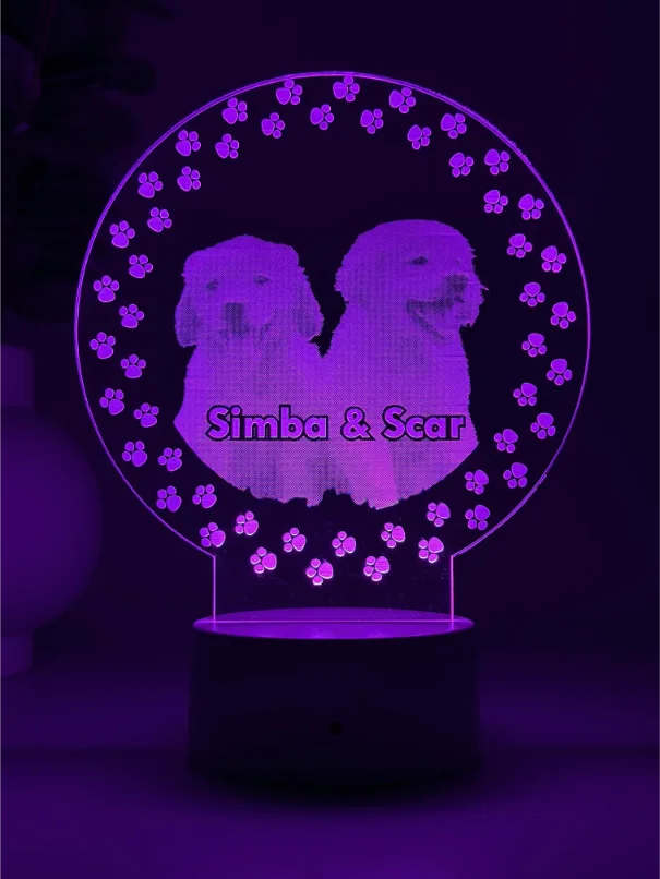 Lampă 3D Animale- Model Cerc cu lăbuțe 3