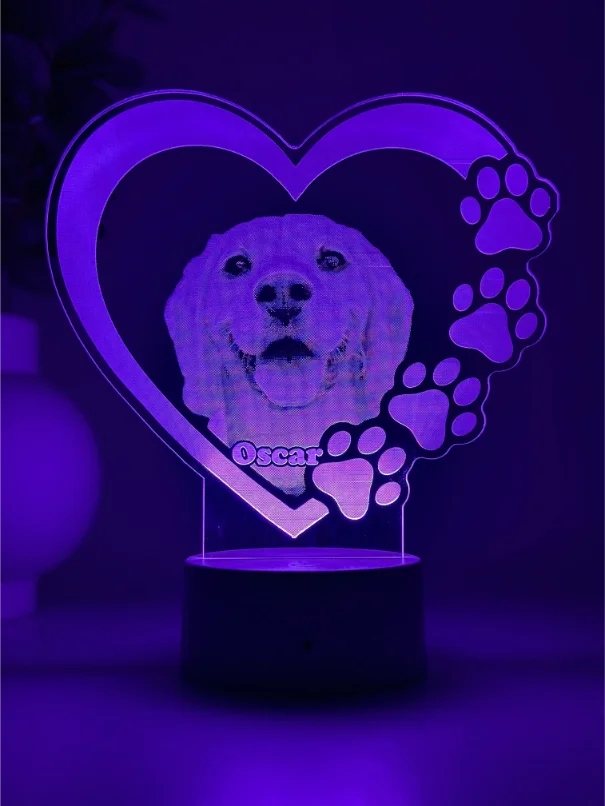 Lampă 3D Animale- Model inimă 1