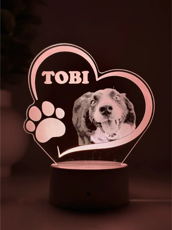 Lampă 3D Animale- Model inimă 2