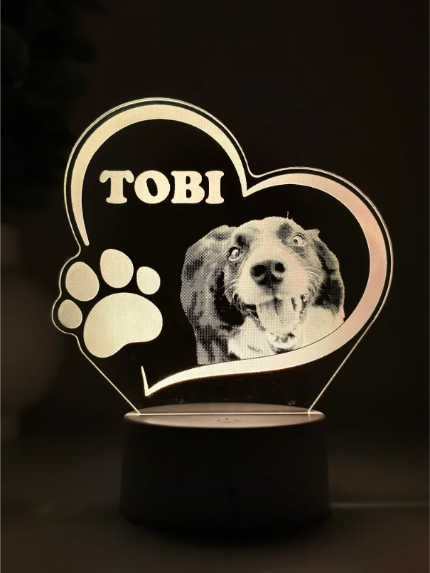 Lampă 3D Animale- Model inimă 2