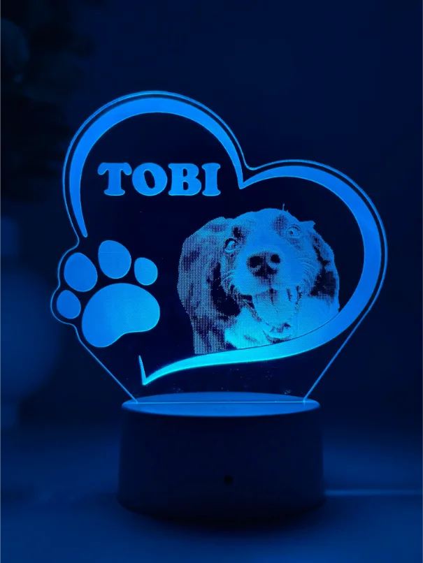 Lampă 3D Animale- Model inimă 2