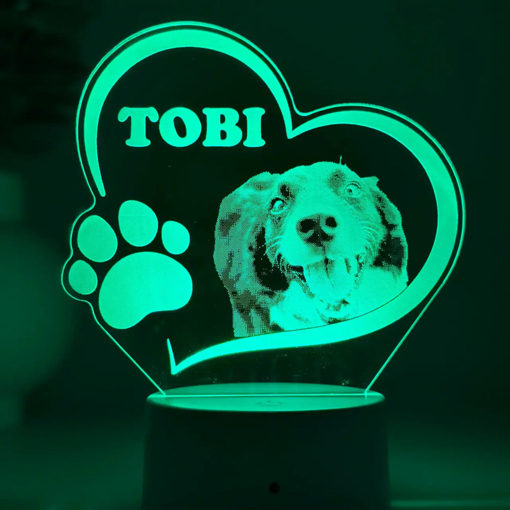 Lampă 3D Animale- Model inimă 2