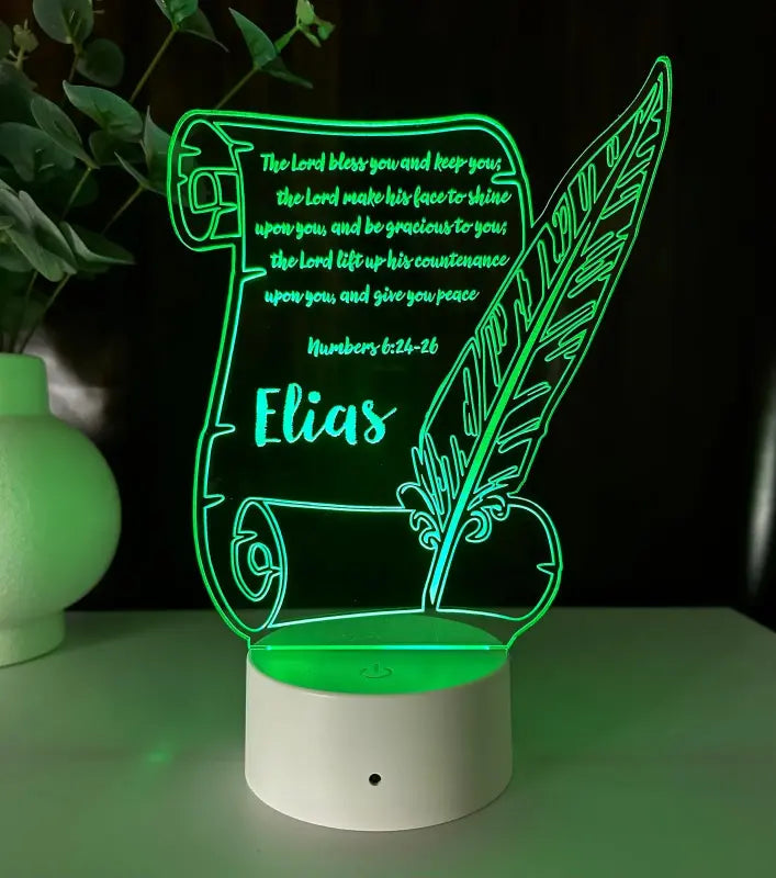Lampă 3D – Scrisoare personalizată