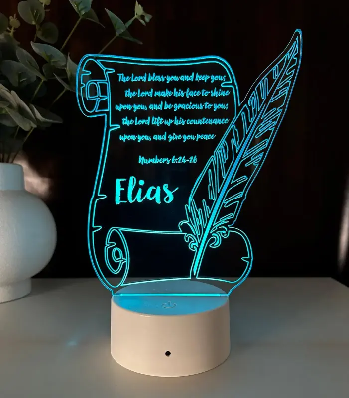 Lampă 3D – Scrisoare personalizată