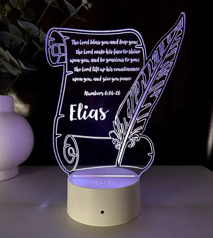 Lampă 3D – Scrisoare personalizată