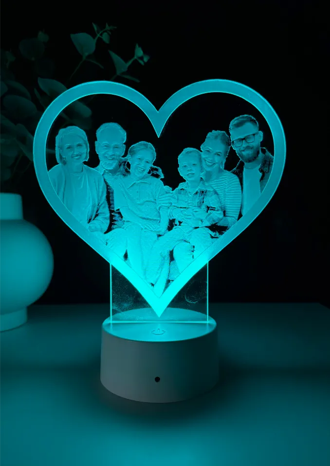 Lampă 3D - Familia mea