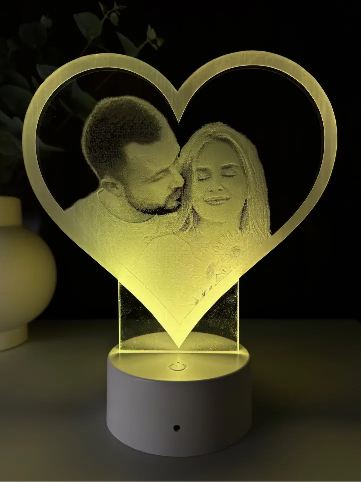 Lampă 3D Inima1- Cuplu