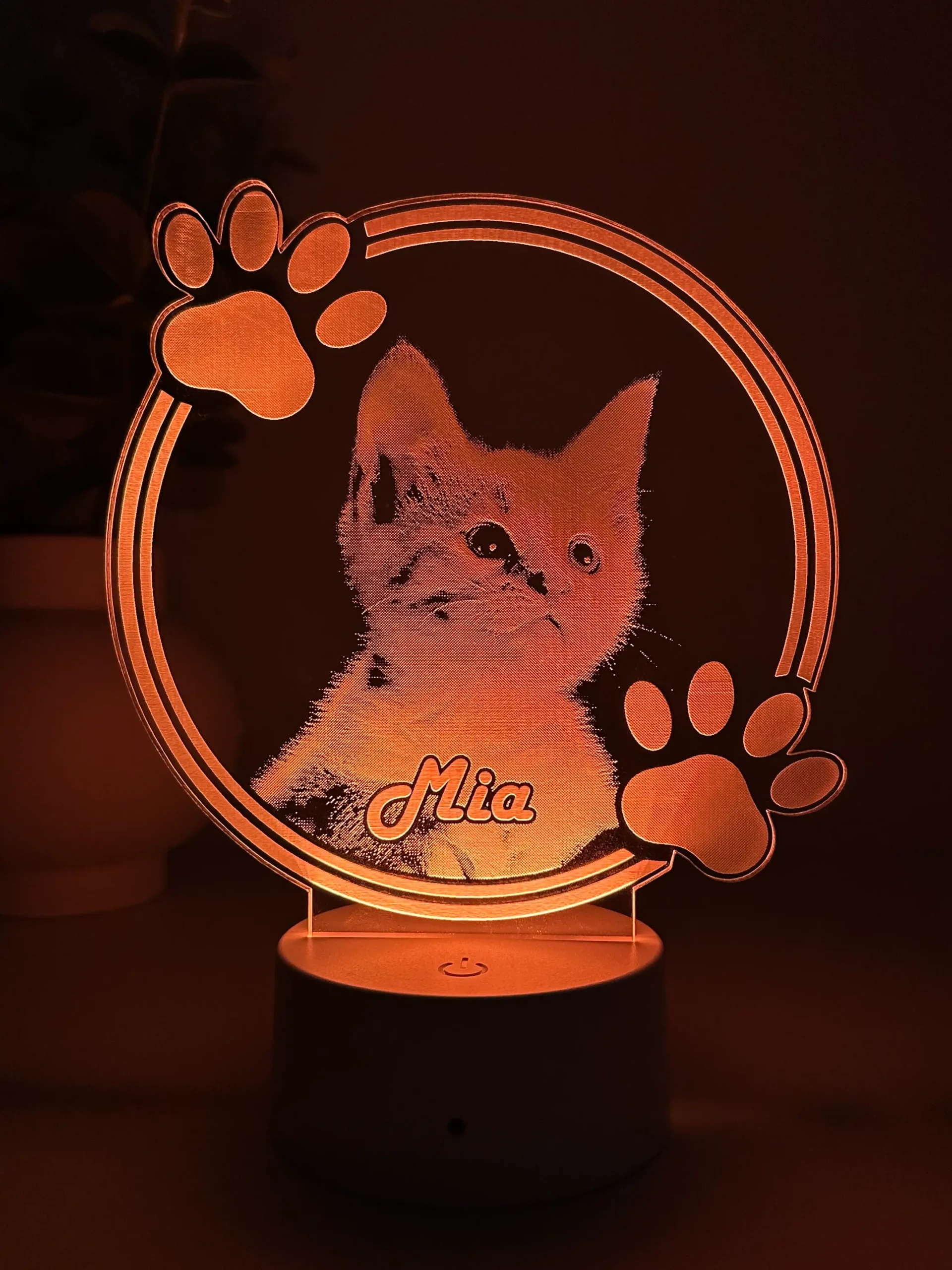 Lampă 3D Animale- Model Cerc cu lăbuțe 1 - imagine 5