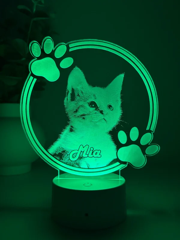 Lampă 3D Animale- Model Cerc cu lăbuțe 1 - imagine 6