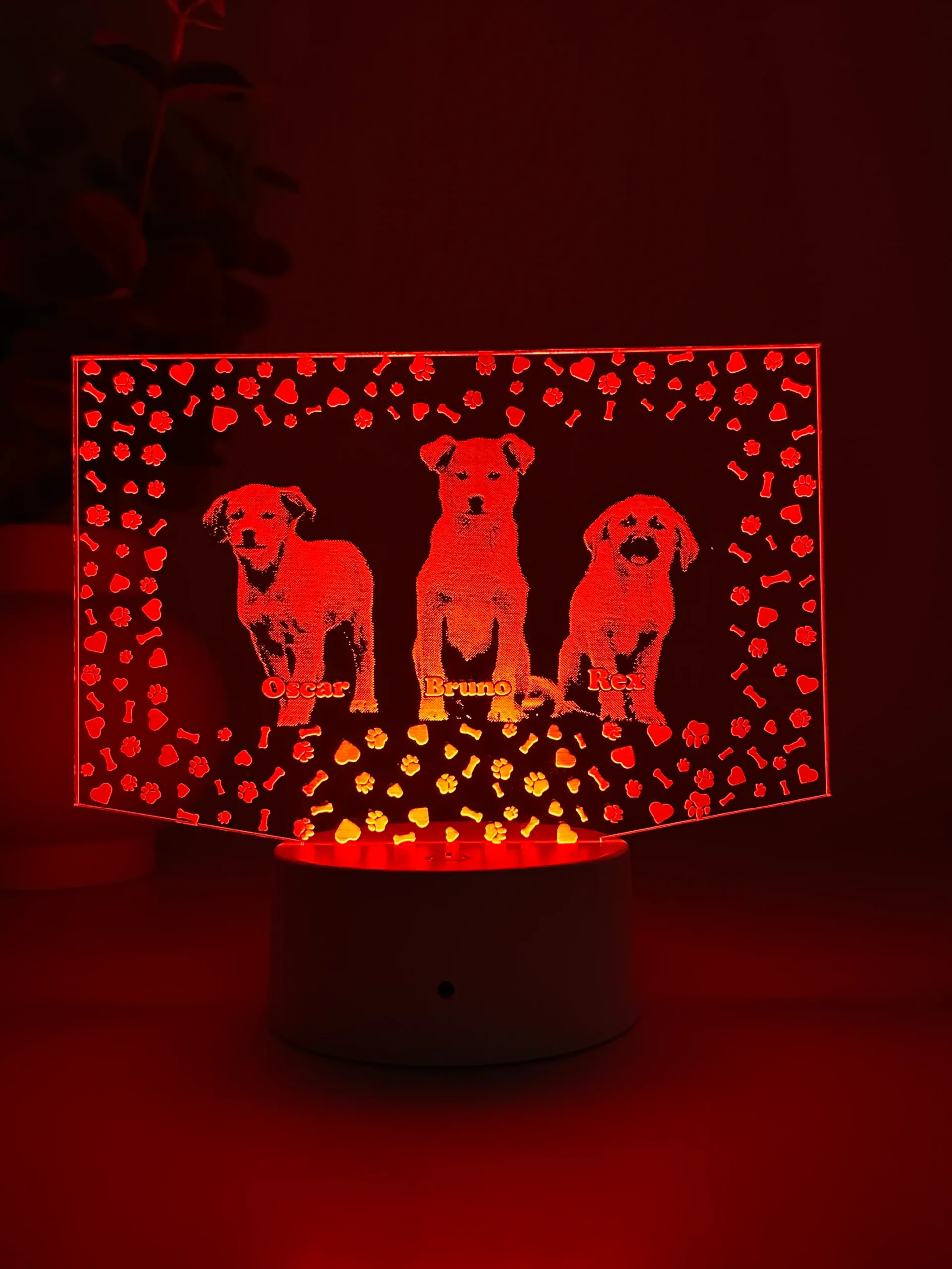 Lampă 3D Animale- Model dreptunghi - imagine 3