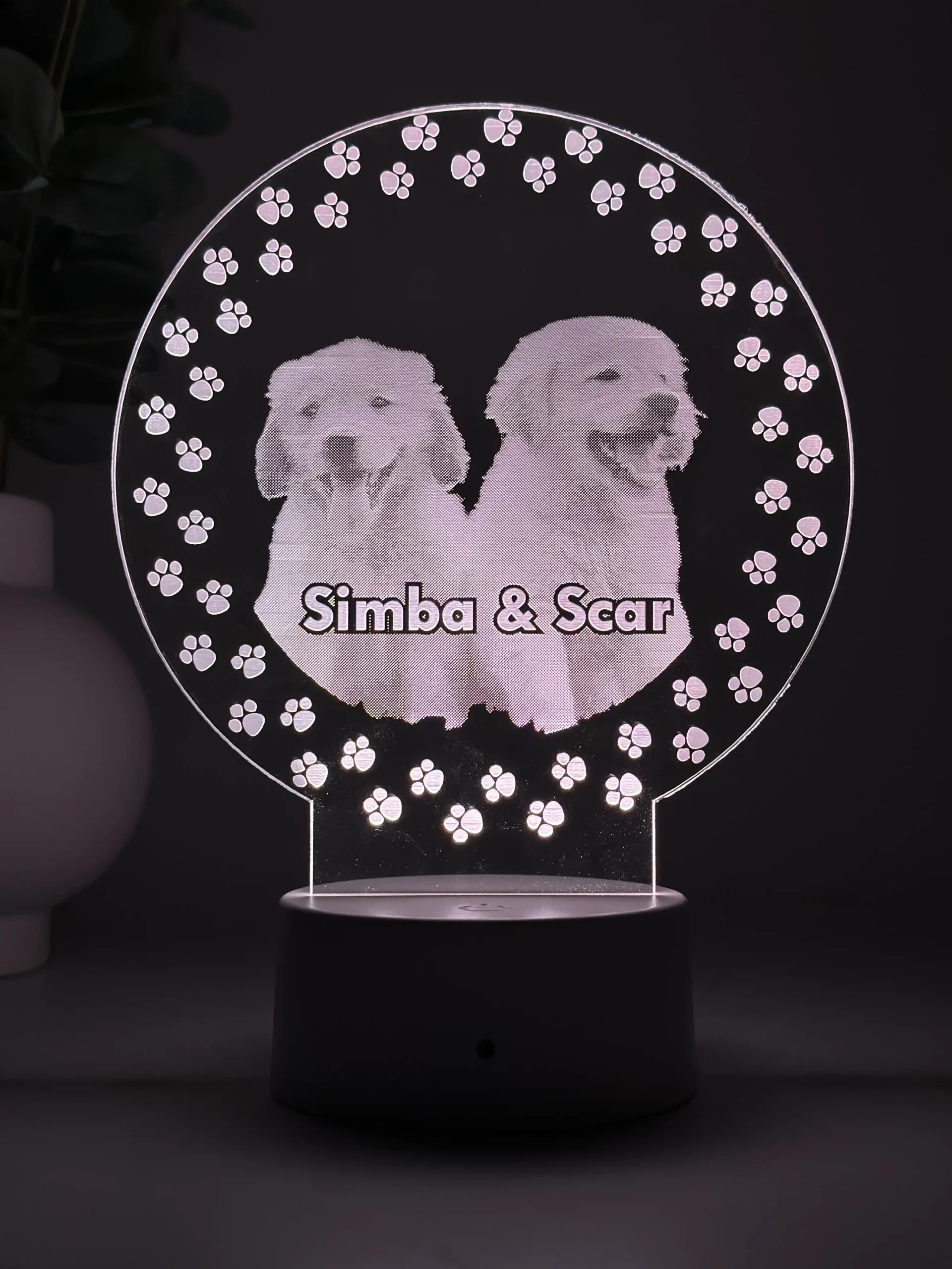 Lampă 3D Animale- Model Cerc cu lăbuțe 3 - imagine 2