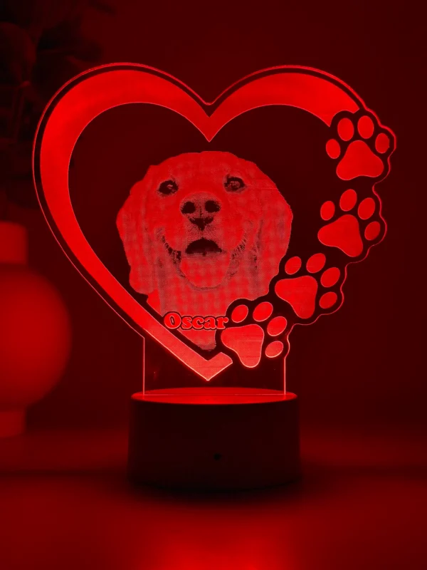 Lampă 3D Animale- Model inimă 1 - imagine 5