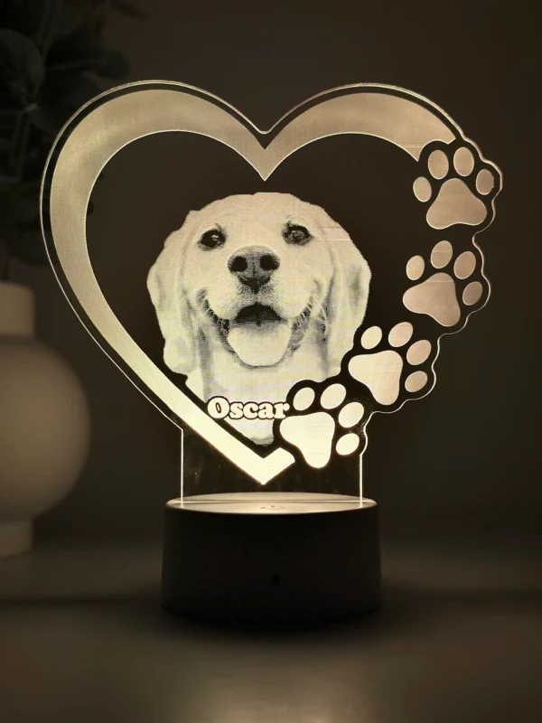 Lampă 3D Animale- Model inimă 1 - imagine 3