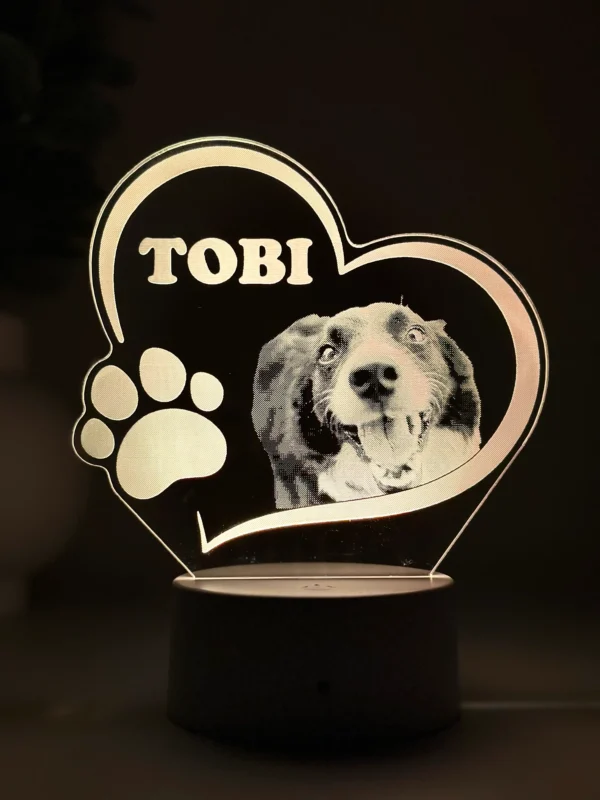 Lampă 3D Animale- Model inimă 2 - imagine 3