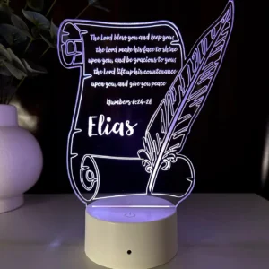 Lampă 3D - Scrisoare personalizată