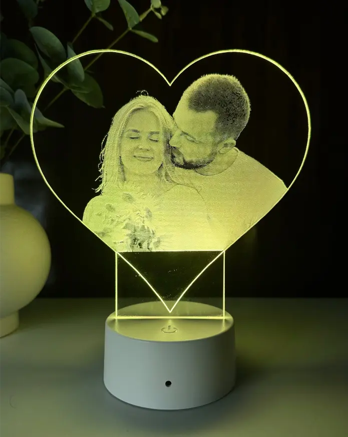 Lampă 3D Cuplu - Inimă - imagine 5
