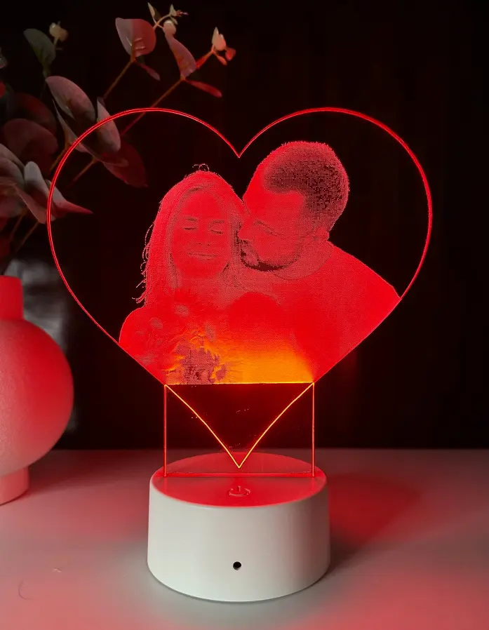 Lampă 3D Cuplu - Inimă - imagine 7